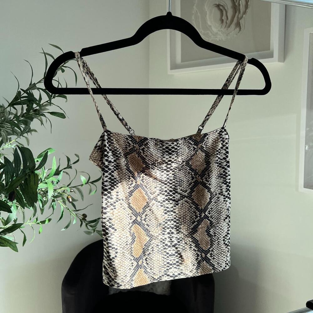 Snake Print Crop Top